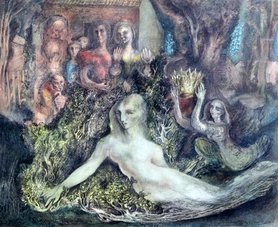 § Leslie Hurry (1909-1978) The Felled Tree 15 x 18in.